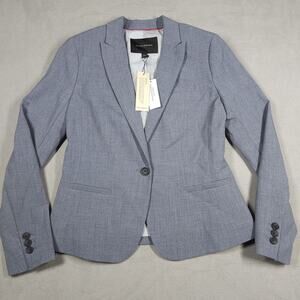 Banana Republic Factory Blazer Size 0 Petite Blue Academia Corpcore Clean Girl